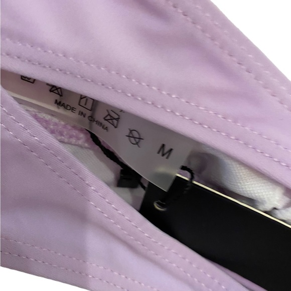 High cut high waist swimsuit retro fit halter style bikini set size medium NWT - Picture 3 of 3